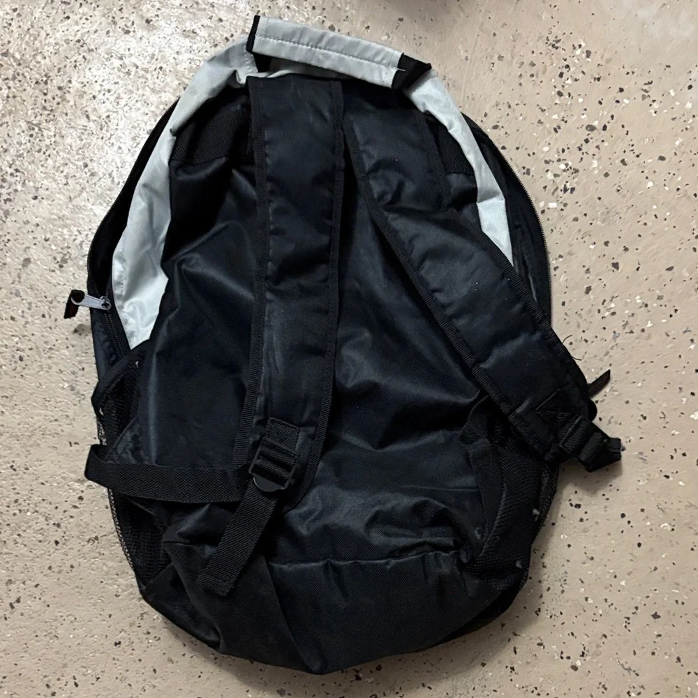 Metropack Black and Gray Backpack with Red Accents